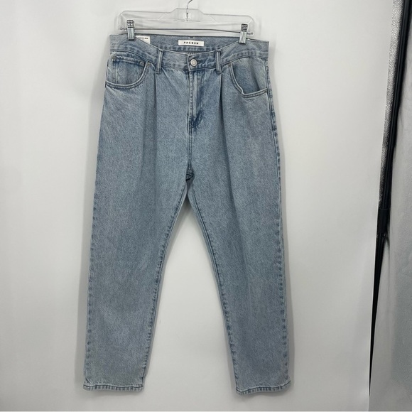 PacSun 32x27 pleated jeans light wash - Picture 1 of 11